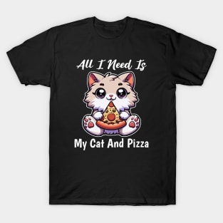 All I Need Is My Cat And Pizza Perfect Combo Enthusiast T-Shirt